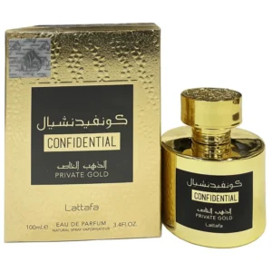 An Elite Fragrance Confidential Private Gold EDP Perfume by Lattafa