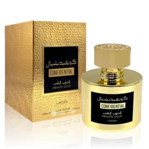 An Elite Fragrance Confidential Private Gold EDP Perfume by Lattafa