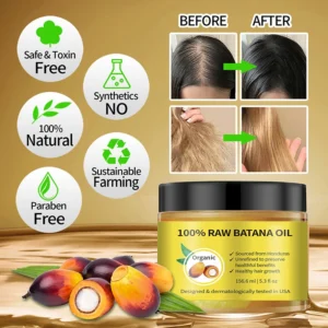 Organic Batana Oil Moisturizing and smoothing Hair Repair frizzy Hair