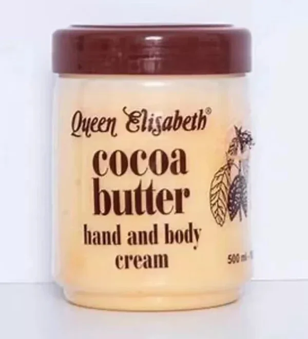 QUEEN ELIZABETH COCO BUTTER HAND,FACE AND BODY JAR CREAM 16.90 FLOZ...