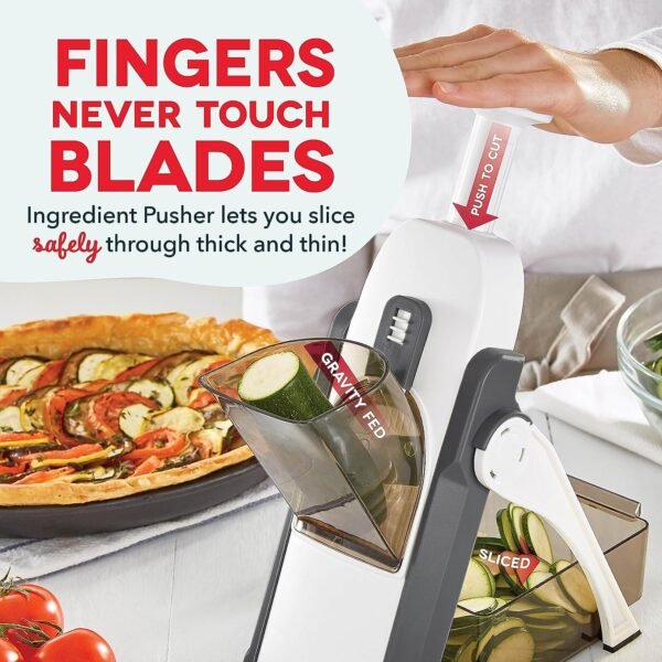 Safe Slice Mandoline for Vegetables, Meal Prep & More with 30+ Presets & Thickness Adjuster - Image 2