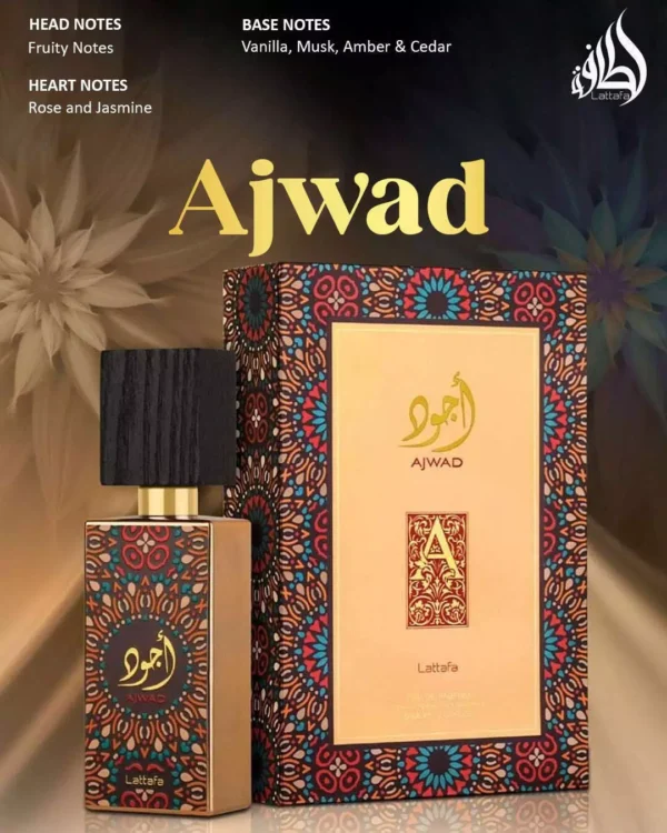 Lattafa Ajwad Concentrated Long Lasting Imported Eau De Perfume Unisex 60 ml - Image 2