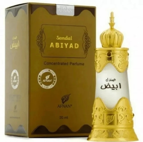 Sandal Abiyad Afnan Concentrated Oil Perfume 20mL UAE Original Attar Itr