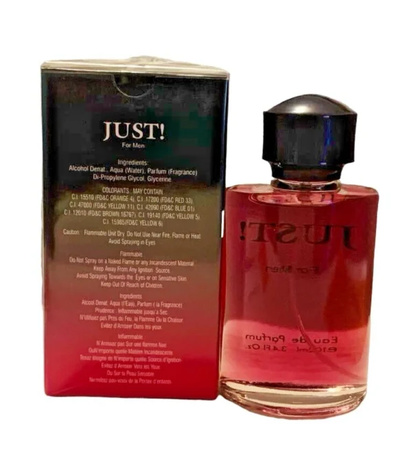 JUST! For Men Eau de Parfum Natural Spray - Vaporisateur e100ml 3.4 Fl. Oz. - Image 2