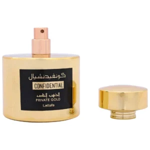 Confidential Private Gold Lattafa 3.4 oz EDP Perfume Cologne Unisex