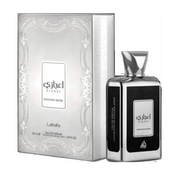 Ejaazi Intensive Silver by Lattafa 3.4 oz EDP Perfume Cologne Unisex New in Box - Image 3