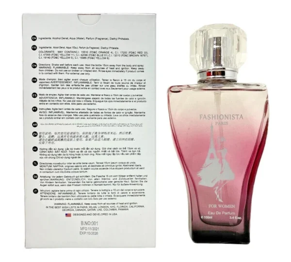 Fashionista Paris for Women (FC)- SPRAY 3.4 FL OZ EDP - Image 3