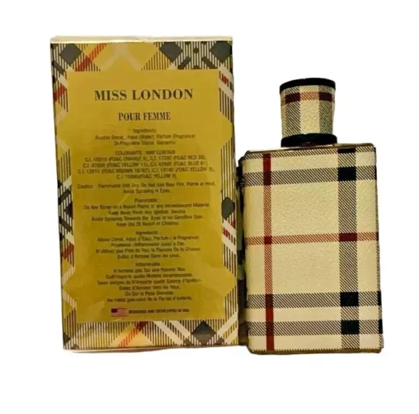 MISS LONDON POUR FEMME Eau de Parfum Natural Sproy - Voporisateur e100ml 3.4 Fl. - Image 3